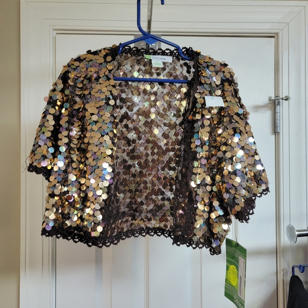 Citrine sequin Shrug